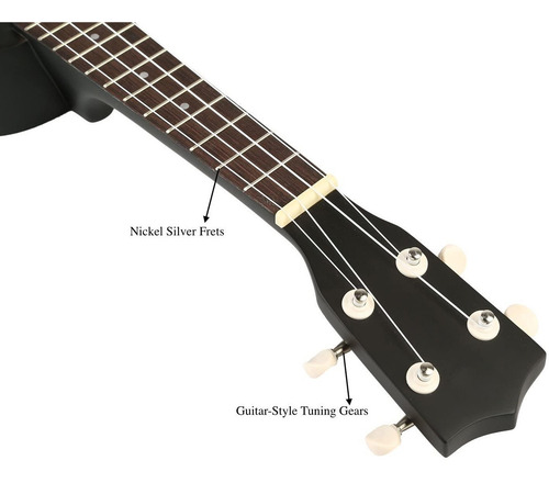 Imagen 4 de 6 de Kit De Ukelele Sintonizador De Sándalo De 21 Pulgadas