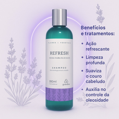 Shampoo Para Cabelos Oleosos Refresh 300ml