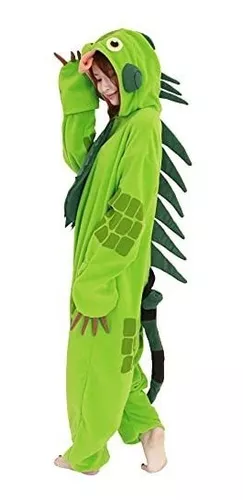 Mono de disfraz de Halloween de Iguana Kigurumi verde : .com.mx:  Juguetes y Juegos