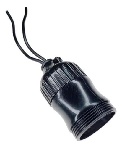 Soquete Bocal Pendente Lâmpada Com Rabicho Preto E27 2a