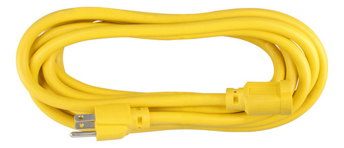 Extensión Eléctrica Uso Rudo Aterrizada Amarillo, 8m Surtek Color Amarillo