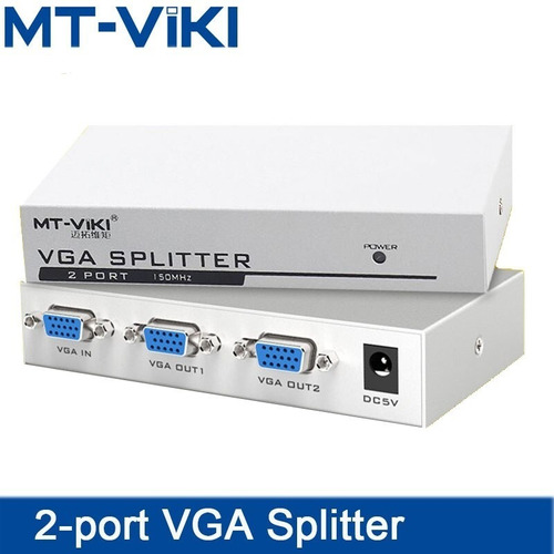 Splitter Vga 2x1  Puertos (1 Entrada 2 Salidas)