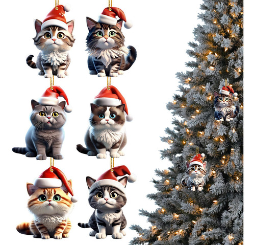 Adornos De Animales Para Árbol De Navidad Adornos De Gato De