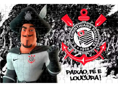 Quebra Cabeça Corinthians Brasão Timão Futebol Sccp 200peças