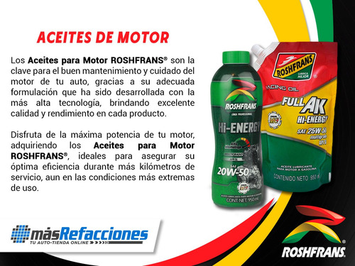 Aceite Para Motor Monogrado Roshfrans Super Hd Sae 40 950ml