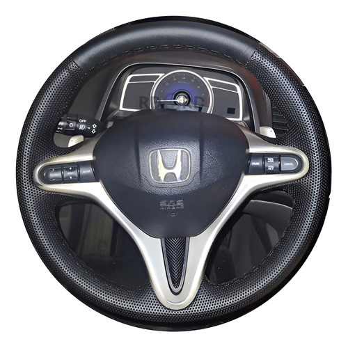 Capa De Volante Costurada New Civic 2007 A 2011