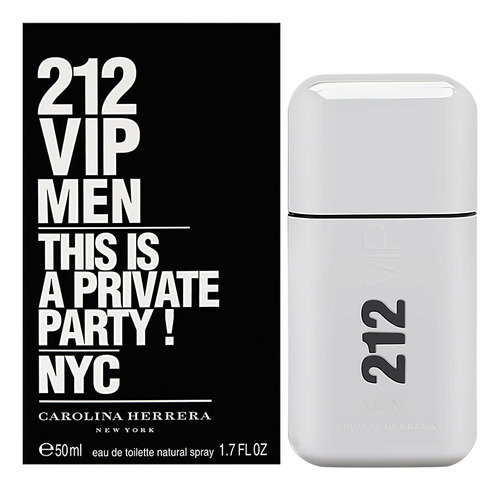 Perfume Carolina Herrera 212 Vip Men Edt 50 Ml Para Hombre