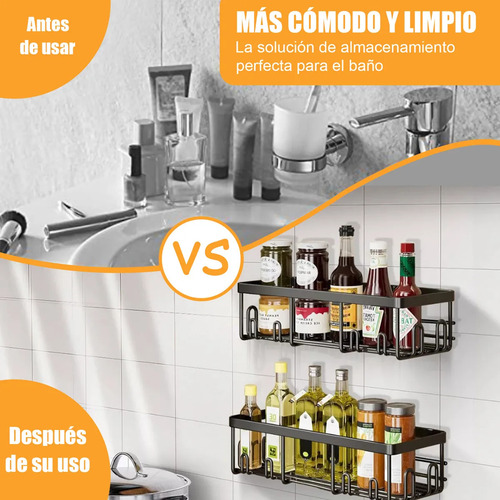 Set De 7 Estantes Para Organizar Regaderas De Baño Con Adhes