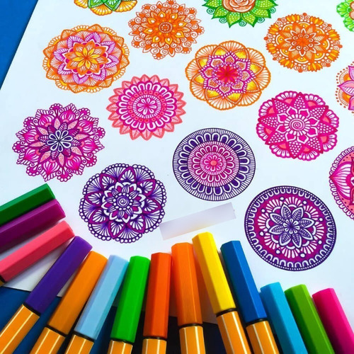 Kit Estuches Metálicos Stabilo Point 88 Y Pen 68 Con 100pzas