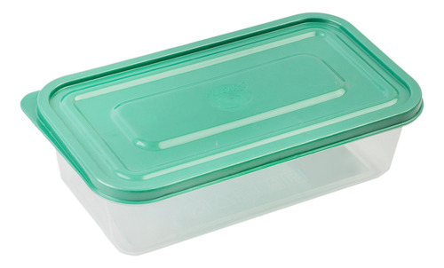 Taper Hermetico Rectangular Bari 400cc Tapa Verde Crom