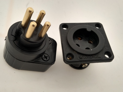 Conector Rc4a (áudio) - 01 Par - 4 Polos/2 Vias