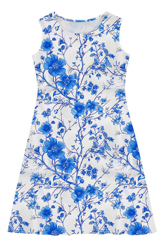 Camisola Elástica Con Estampado De Flores En L 4004 Para Niñ