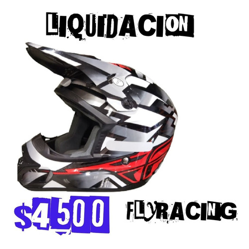 Casco Fly Motocross Super Liviano Oferta Imperdíble Saldos