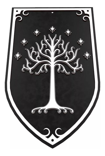 Placa Em Relevo Escudo De Gondor - O Senhor Dos Anéis G