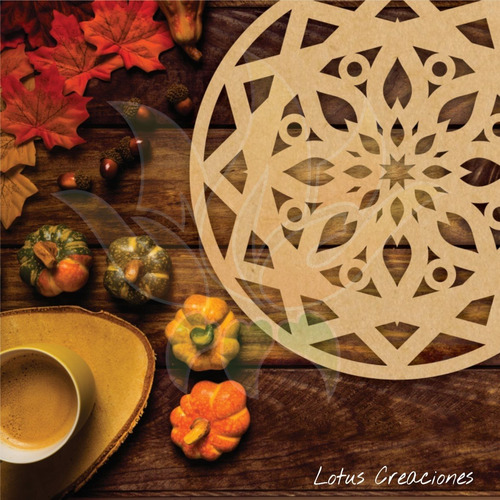 Platos De Sitio - Estilo Mandala -corte Láser-venta Directa