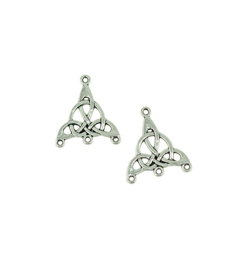 Imagen 6 de 7 de 30x Diy Colgante Nudo Celta Triangular Conector Color Plata