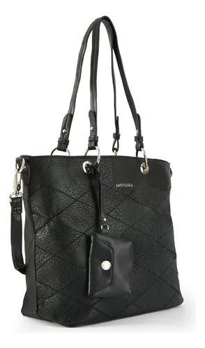 Cartera Uranita Negro Amphora Mujer