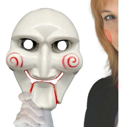 Máscara Saw Plástico Jigsaw Pvc Disfraz Muñeco Halloween
