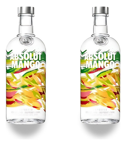 Pack De 2 Vodka Absolut Mango 750 Ml