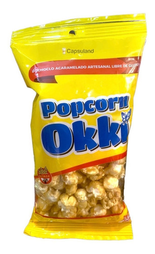 Pochoclo Acaramelado Dulce Premium Okki 70g Popcorn Sin Tacc