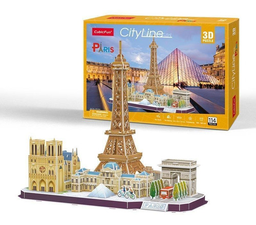 Cubic Fun Rompecabeza 3d Vista De La Ciudad Paris 114 Piezas