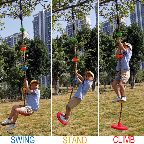 Juego De Cuerda De Escalada Y Asiento De Disco Para Niños