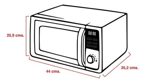 Imagen 3 de 3 de Microondas Grill Atma MD1820GN acero inoxidable 17L 220V