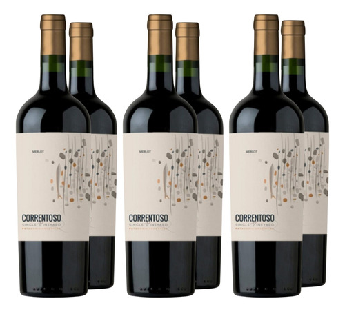 Vino Tinto Correntoso Single Vineyard Merlot Pack X 6