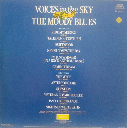 Lp The Moody Blues - Voices In The Sky