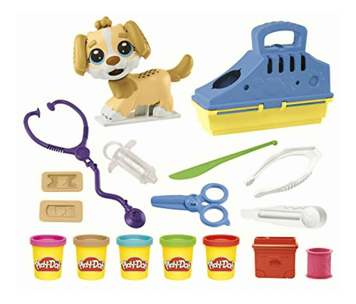 Play-doh, Kit Veterinario Con Cachorro, Juego De Plastilina,