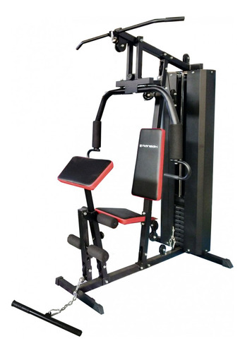 Multigym Con Banco Scott Ranbak 606 68 Kg Reforzado Estructura Negro Tapizado Negro