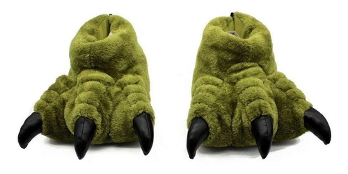 Imagem 1 de 3 de Pantufa Unissex Garras Dinossauro T-rex Tamanho M (36 - 38)