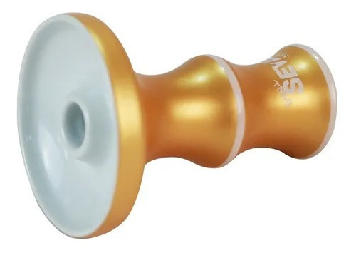 Imagem 3 de 3 de Rosh Cerâmica Para Narguile Seven Small + Borracha - Dourado