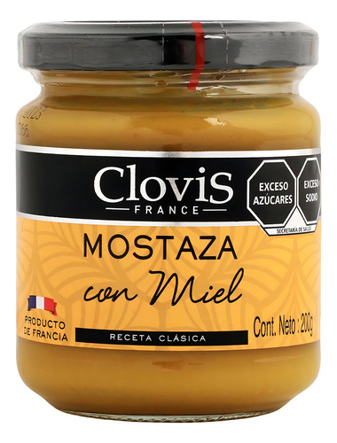 Mostaza Clovis Con Miel 200g