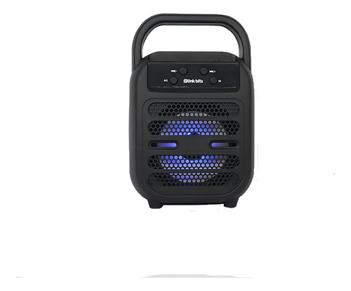 Bocina Caja Bluetooth Radio Fm Tws 4puLG Rgb Usb Sd 8 Piezas Color Negro