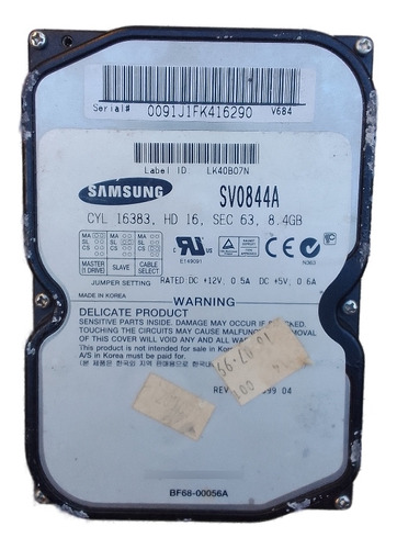 Diaco Rigido Samsung 8.4 Gb