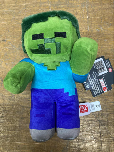 Peluche Zombie Mob Minecraft Mojang Mattel Color Verde