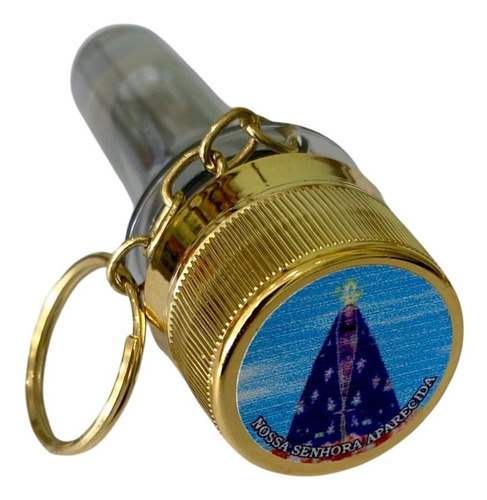 Kit 10 Chaveiro Aspersório Nossa Senhora Aparecida Plástico