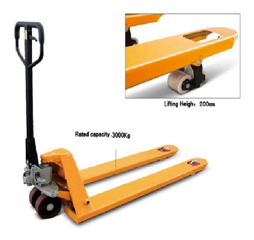 Transpaleta Manual Rueda Nilon 3 Ton Oferta