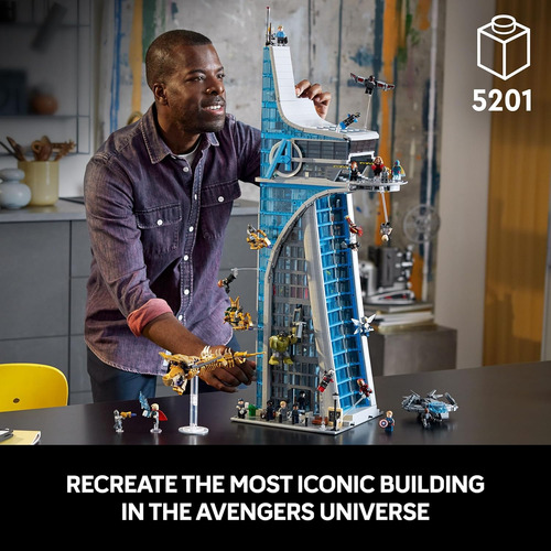Kit De Construcción De La Torre Lego Marvel Avengers, Recrea
