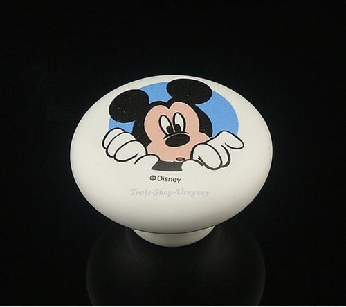 Tiradores De Cerámica Infantiles Mickey Mouse 38mm