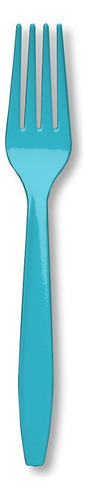 Tenedores Convertibles Bermuda Azul Liso Plastico - 24pc
