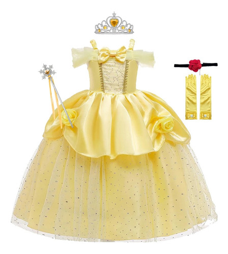 Vestido De Cosplay Belle Princess Para Niñas, Vestidos De Th