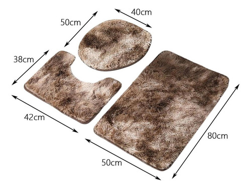 Juego De Alfombrillas De Baño De 3 Piezas Para Baño Con