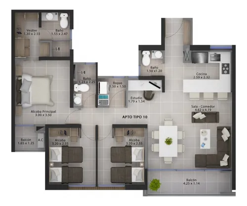 Venta Apartamento De 98mts2 En Santa Isabel, Oeste De Cali, 11092.