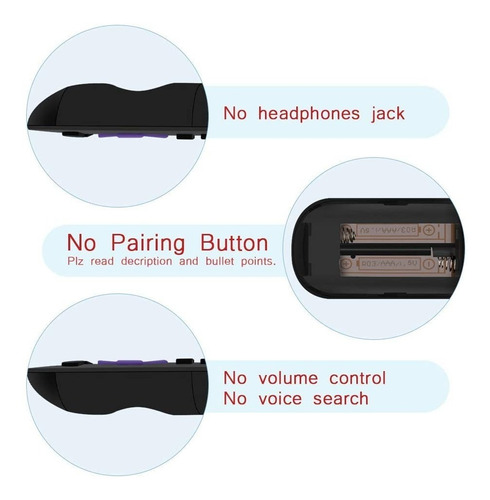 Control Para Roku Tv Con Roku Incorporado Hitachi Hisense