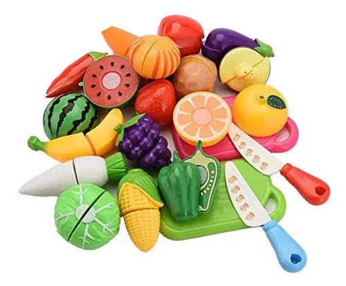 Juguete Pack De Frutas Verduras Para Cortar Didactico Niños