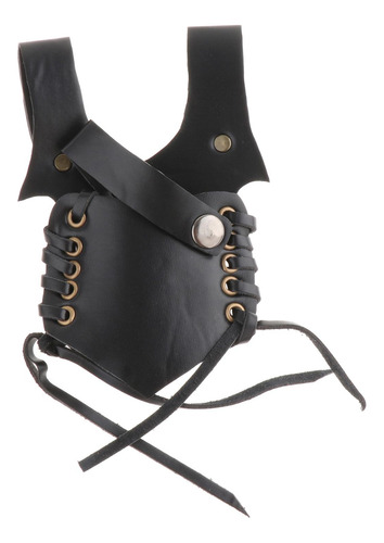 Medieval Rana Pu Cinturón Cintura Vaina Vaina Negro