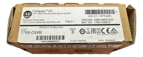 Nuevo Modulo Allen Bradley 1769-ow8i Compact Logix Plc
