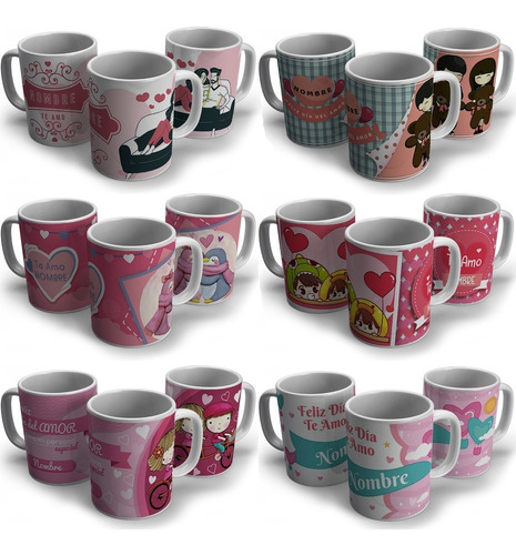 12 Vectores Para Parejas Amor Para Tazas Nombres Editable